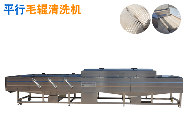 平行毛輥清洗機 蘿卜毛刷清洗機